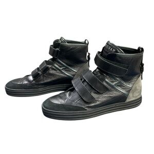 Hogan Rebel Woman’s Black Leather‎ Sneakers Size 37 US 6.5